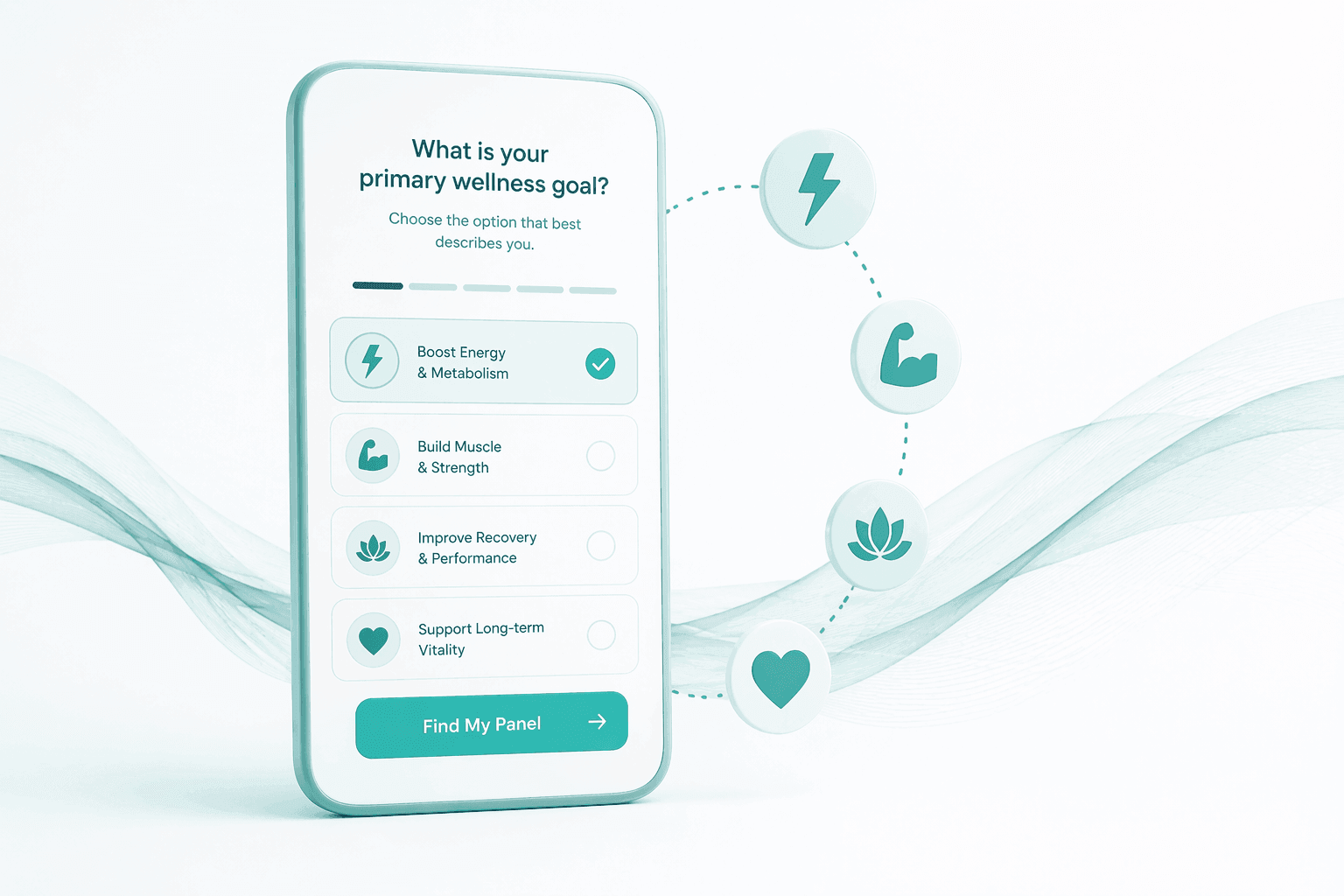 Step 1 – Choose your blood test panel from our 8 specialist options